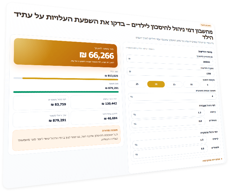 מחשבונים פנסיוניים ופיננסים